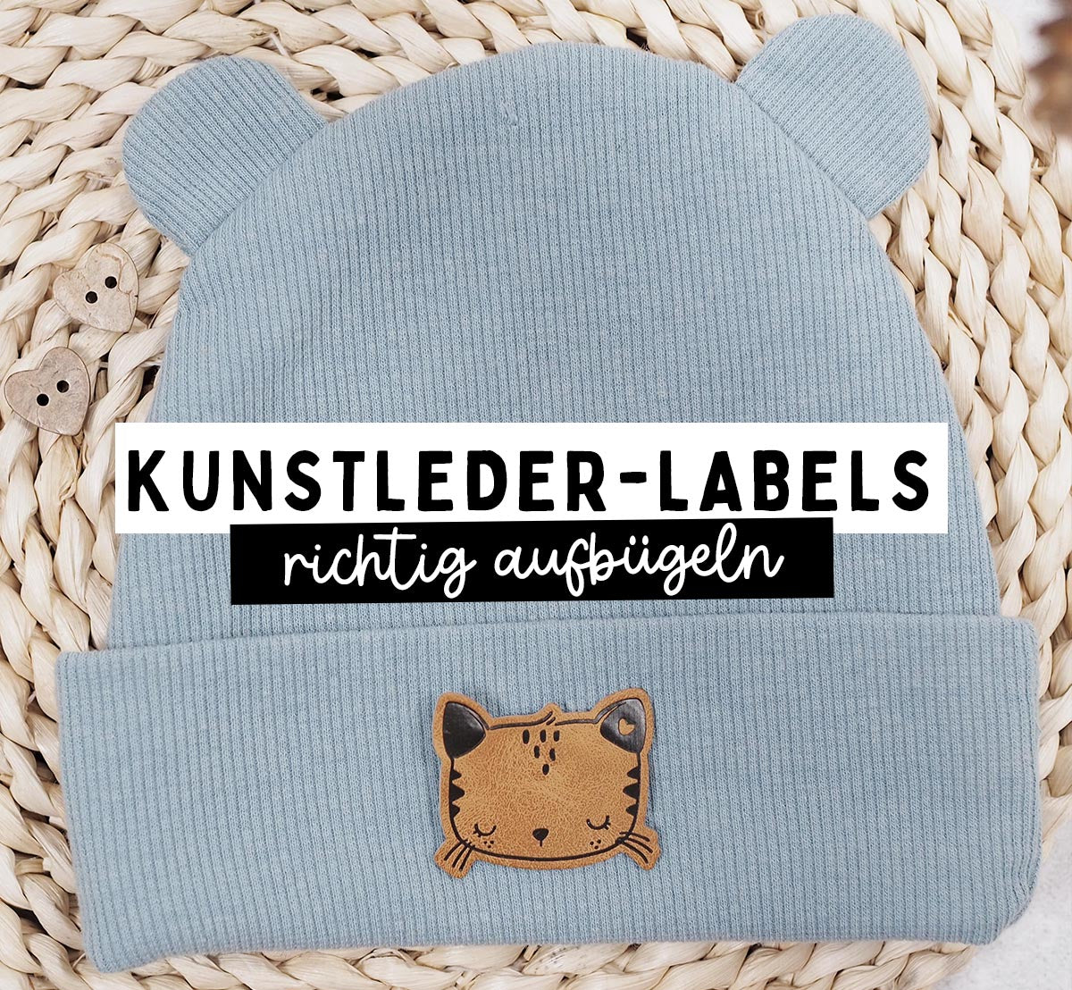 KUNSTLEDER-LABELS AUFBÜGELN