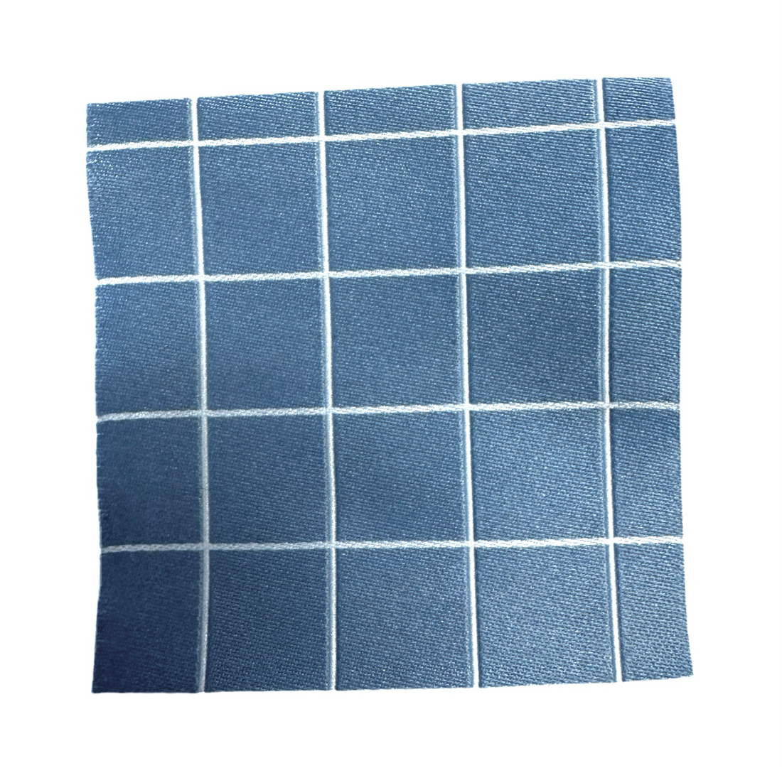 XXL-Weblabel *Grid Blau/Weiß*