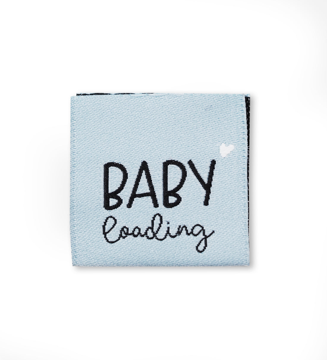 Klapp-Weblabel *baby loading* Blau