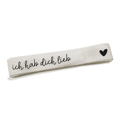 Baumwoll - Band - ich hab dich lieb ♥ *ECRU* - Paul &amp; Clara