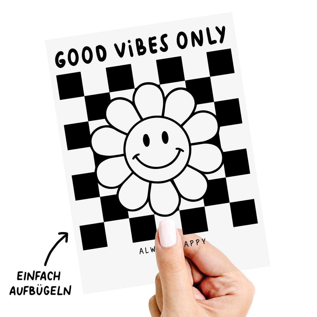 Bügelbild - good vibes only - A5 - Paul &amp; Clara