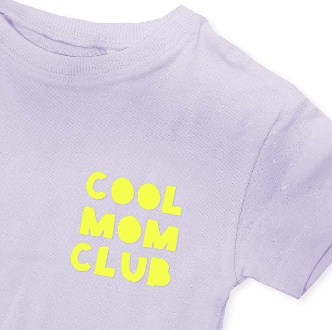 Flock - Patch - COOL MOM CLUB - NEONGELB - *iron - on* - Paul &amp; Clara