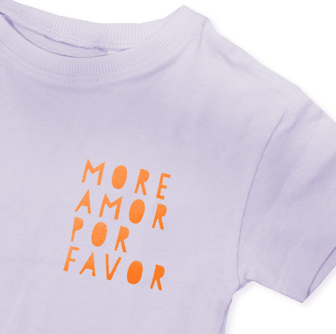 Flock - Patch - more amor - NEONORANGE - *iron - on* - Paul &amp; Clara