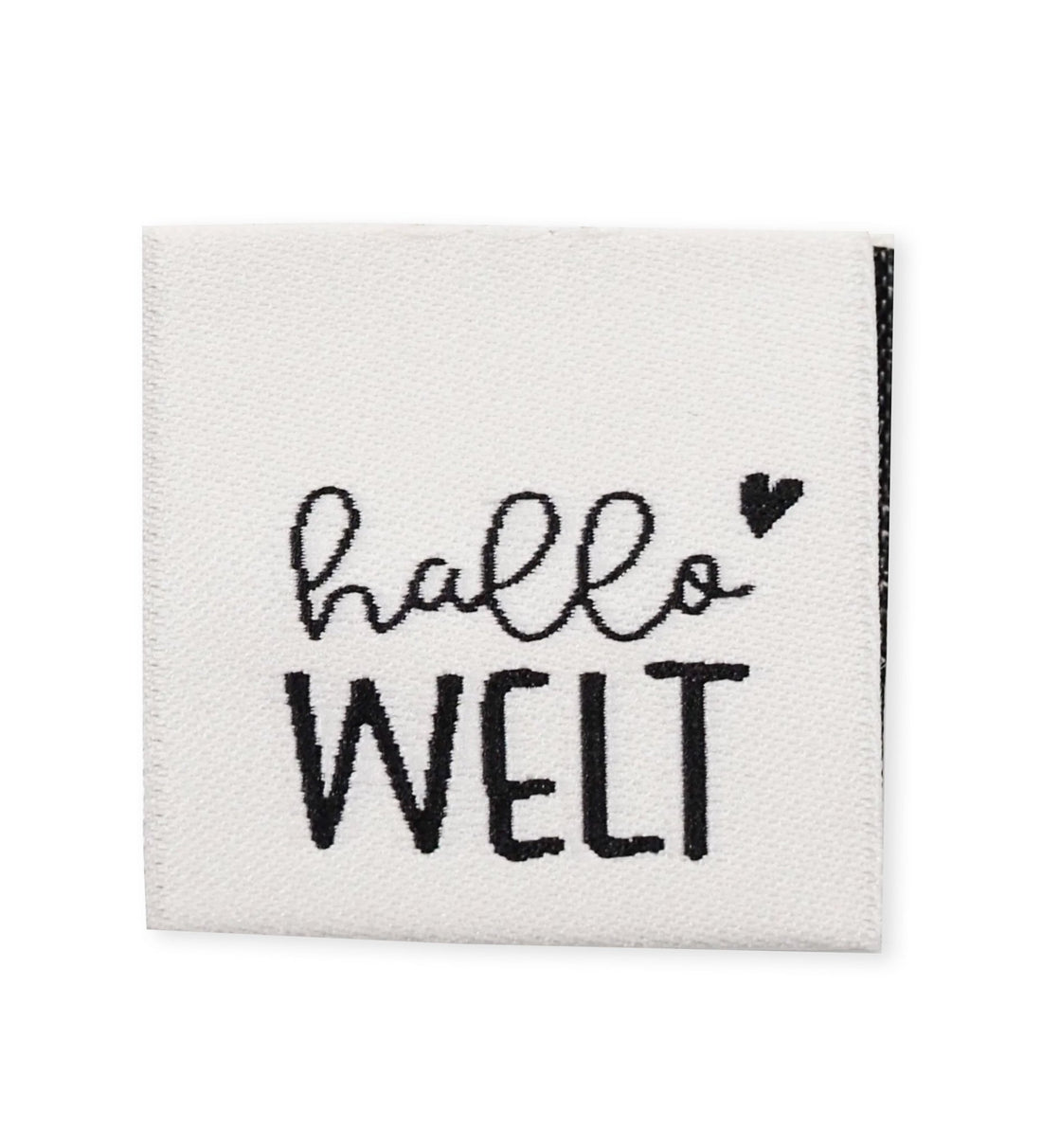 Klapp - Weblabel *hallo welt* Weiß - Paul &amp; Clara