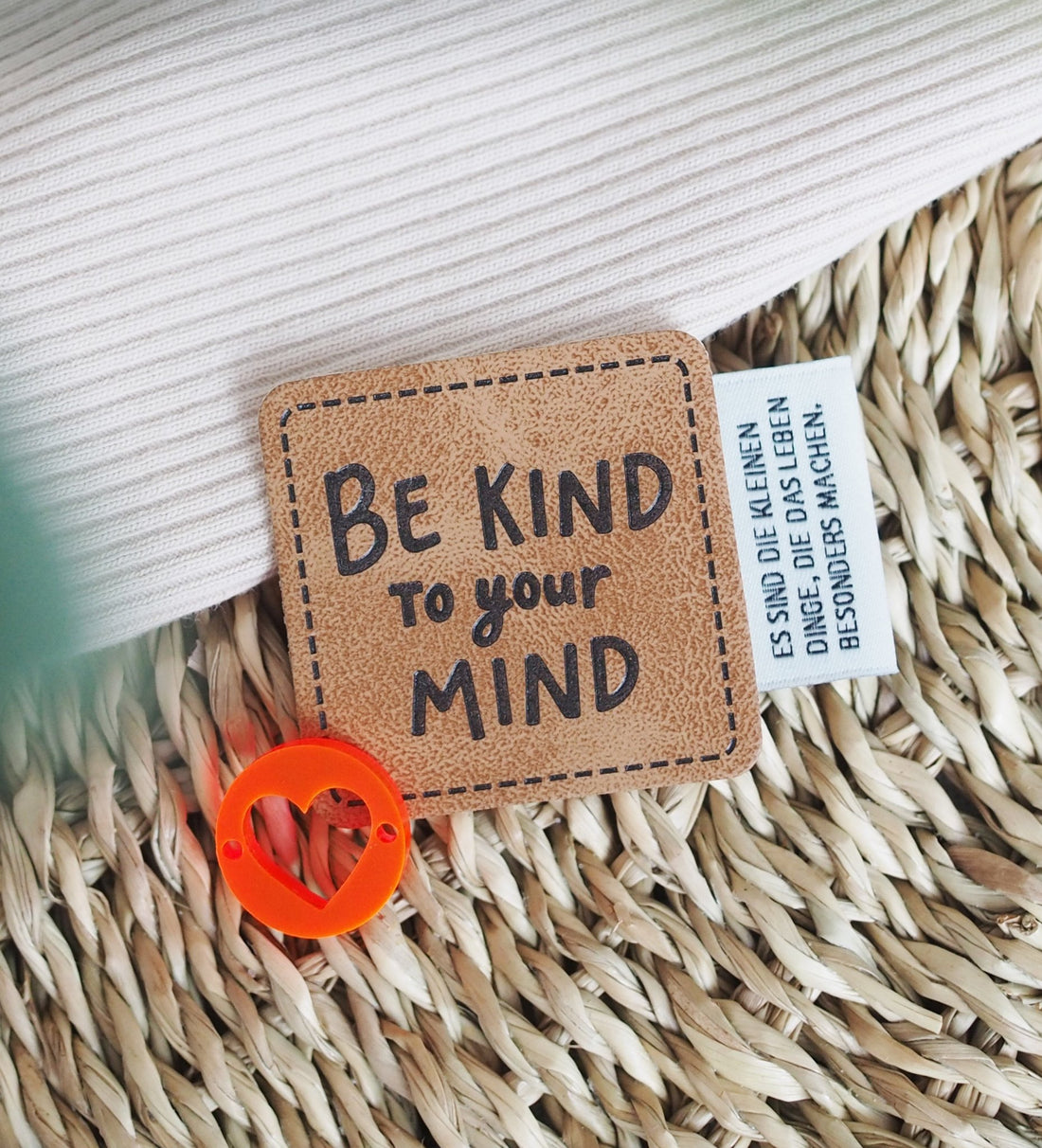 Kunstlederlabel - be kind to your mind *iron - on* - Paul &amp; Clara