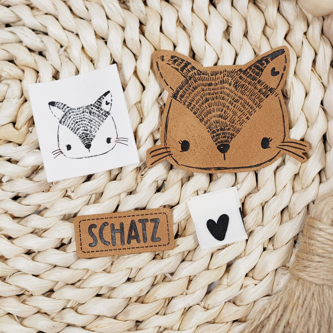 Kunstlederlabel - Boho Fuchs *iron - on* - Paul &amp; Clara