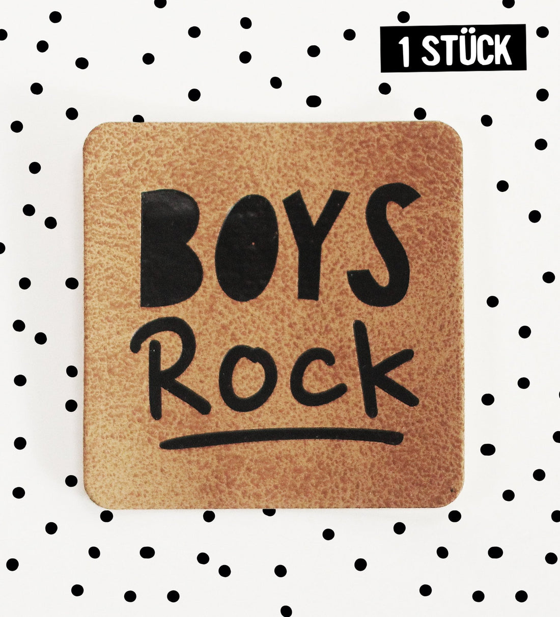 Kunstlederlabel - boys rock *iron - on* - Paul &amp; Clara