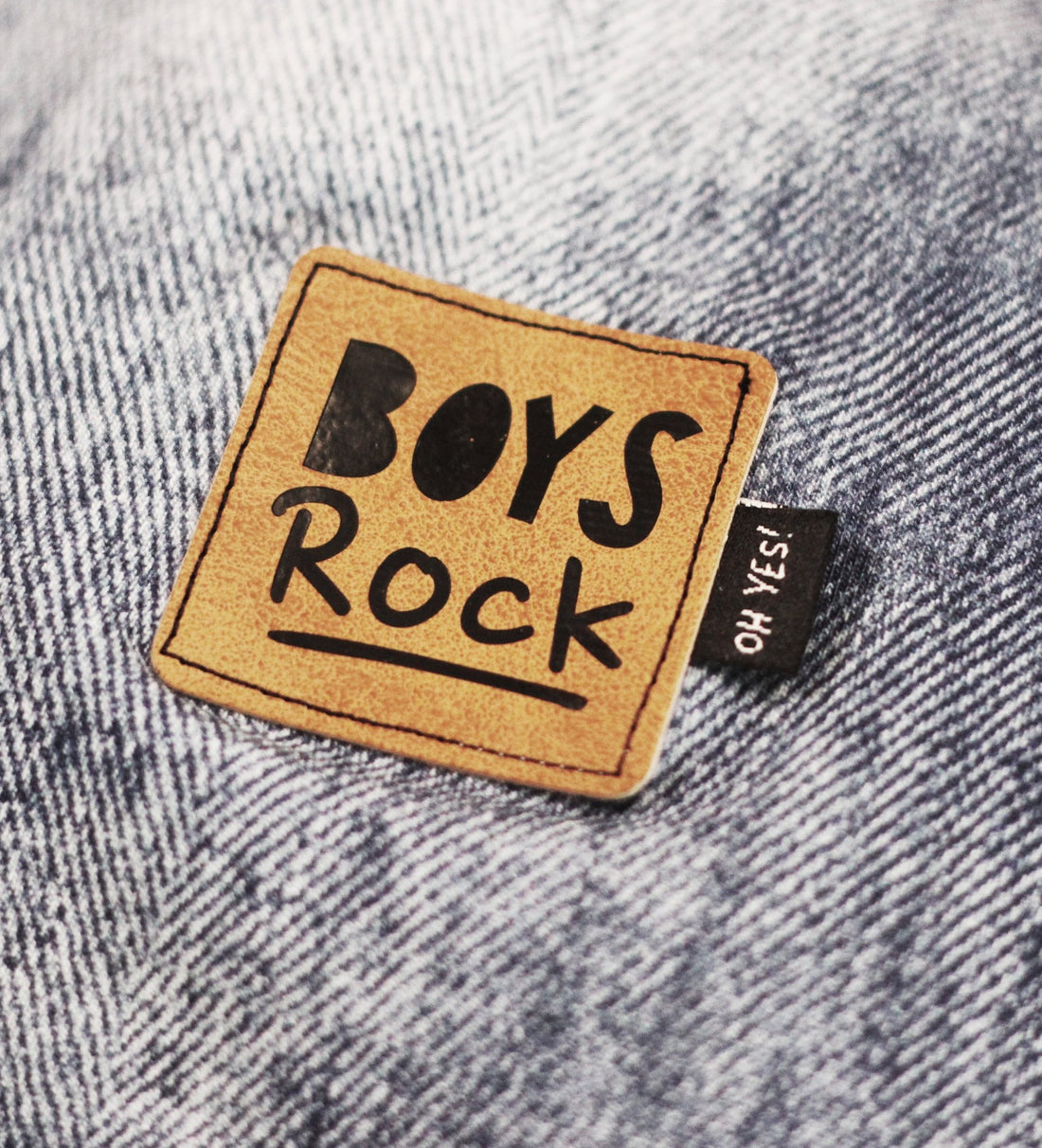 Kunstlederlabel - boys rock *iron - on* - Paul &amp; Clara