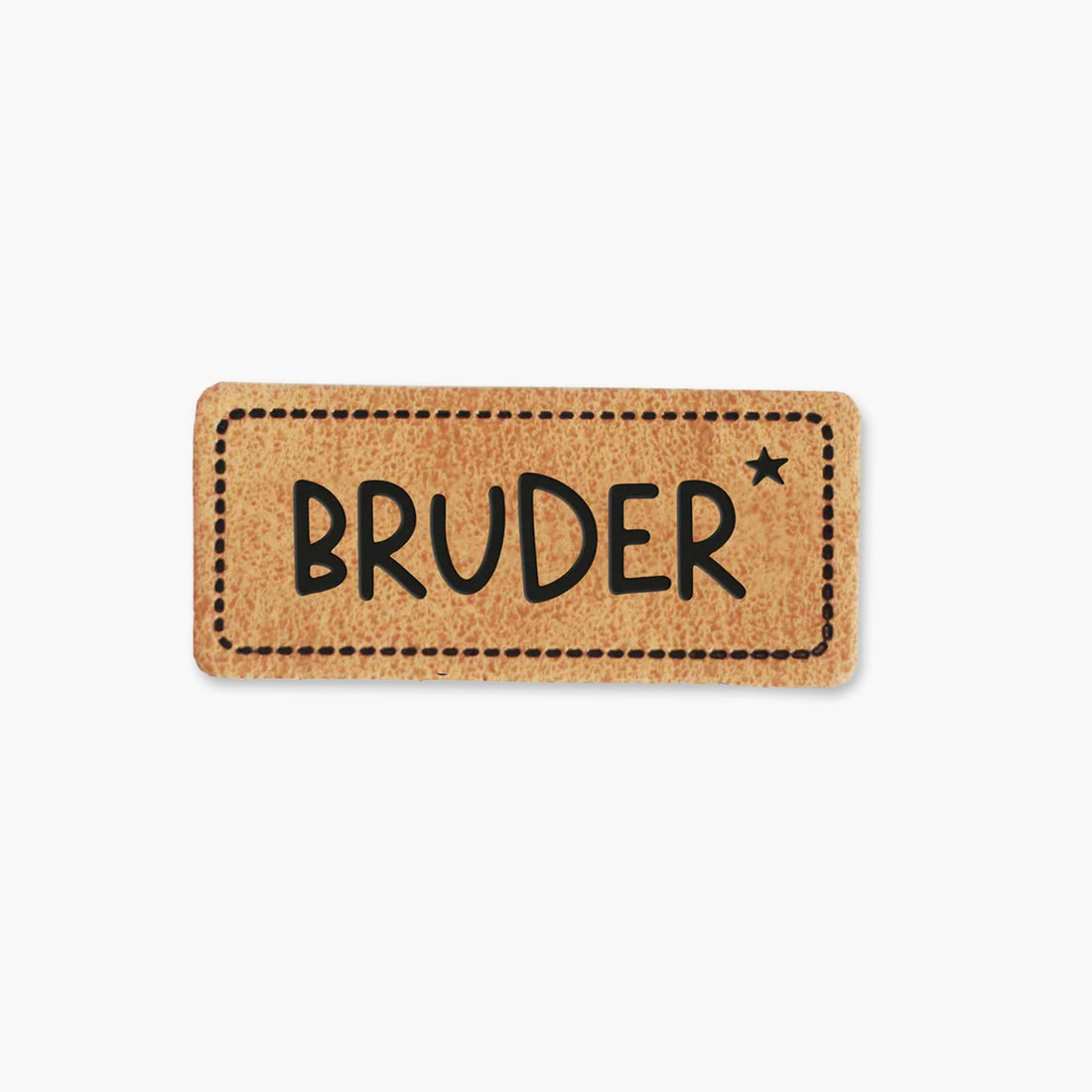 Kunstlederlabel - bruder *iron - on* - Paul &amp; Clara