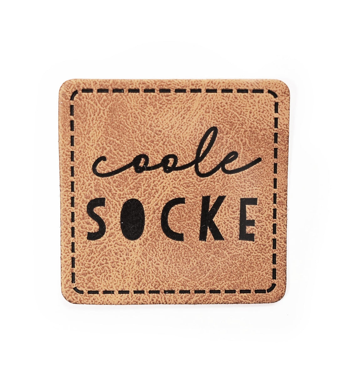 Kunstlederlabel - coole socke *iron - on* - Paul &amp; Clara