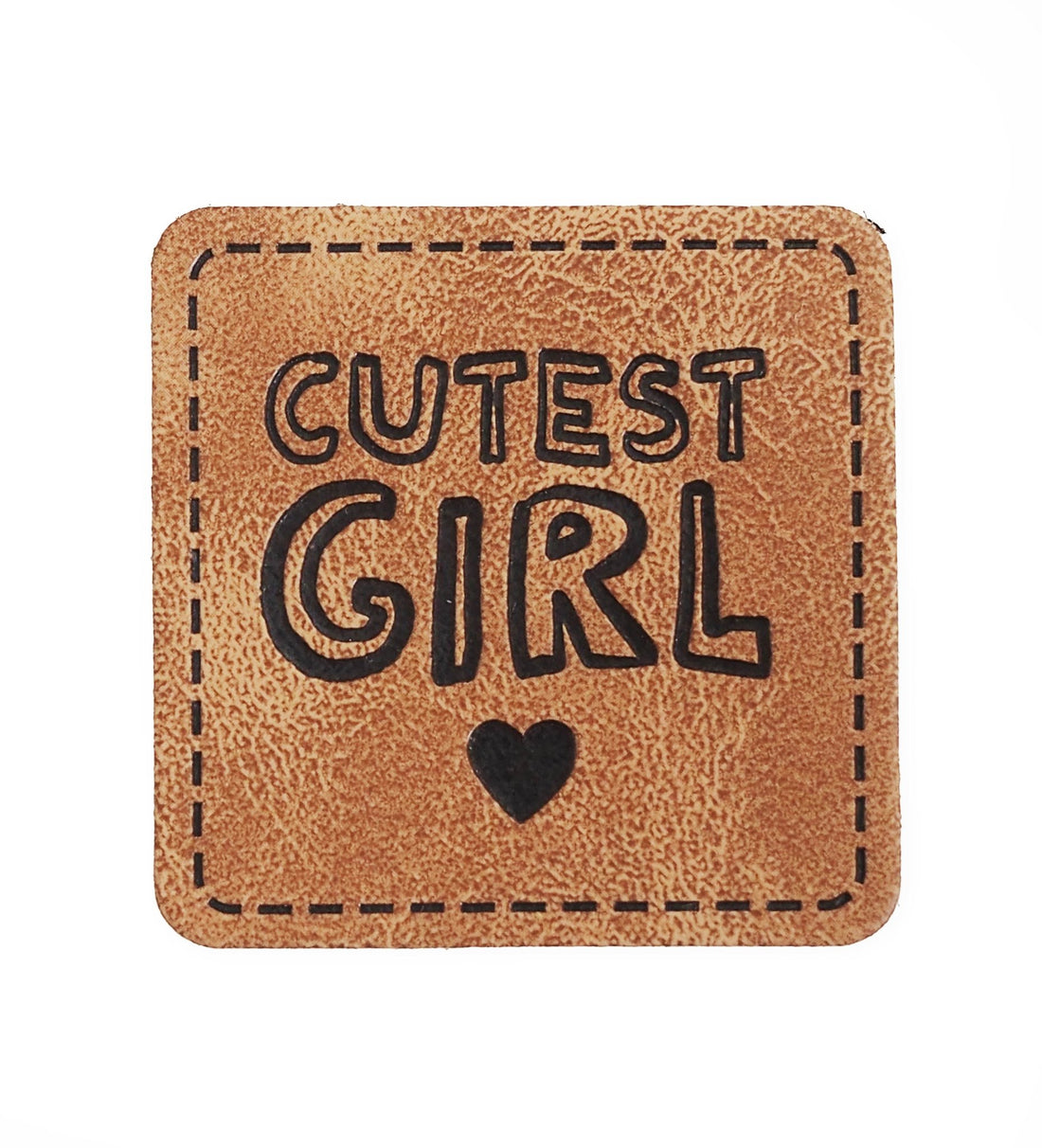 Kunstlederlabel - cutest girl *iron - on* - Paul &amp; Clara