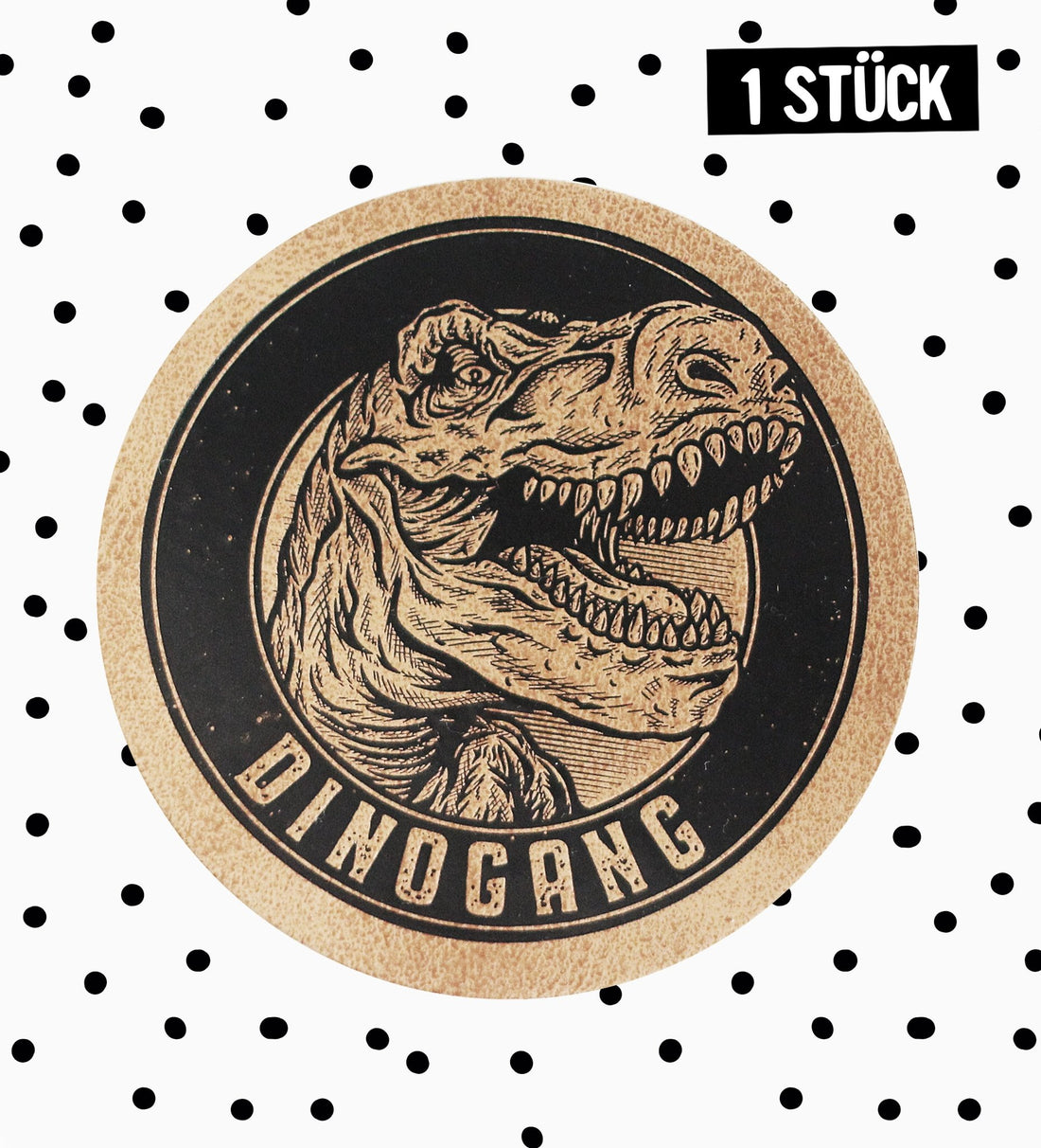 Kunstlederlabel - dinogang *iron - on* - Paul &amp; Clara