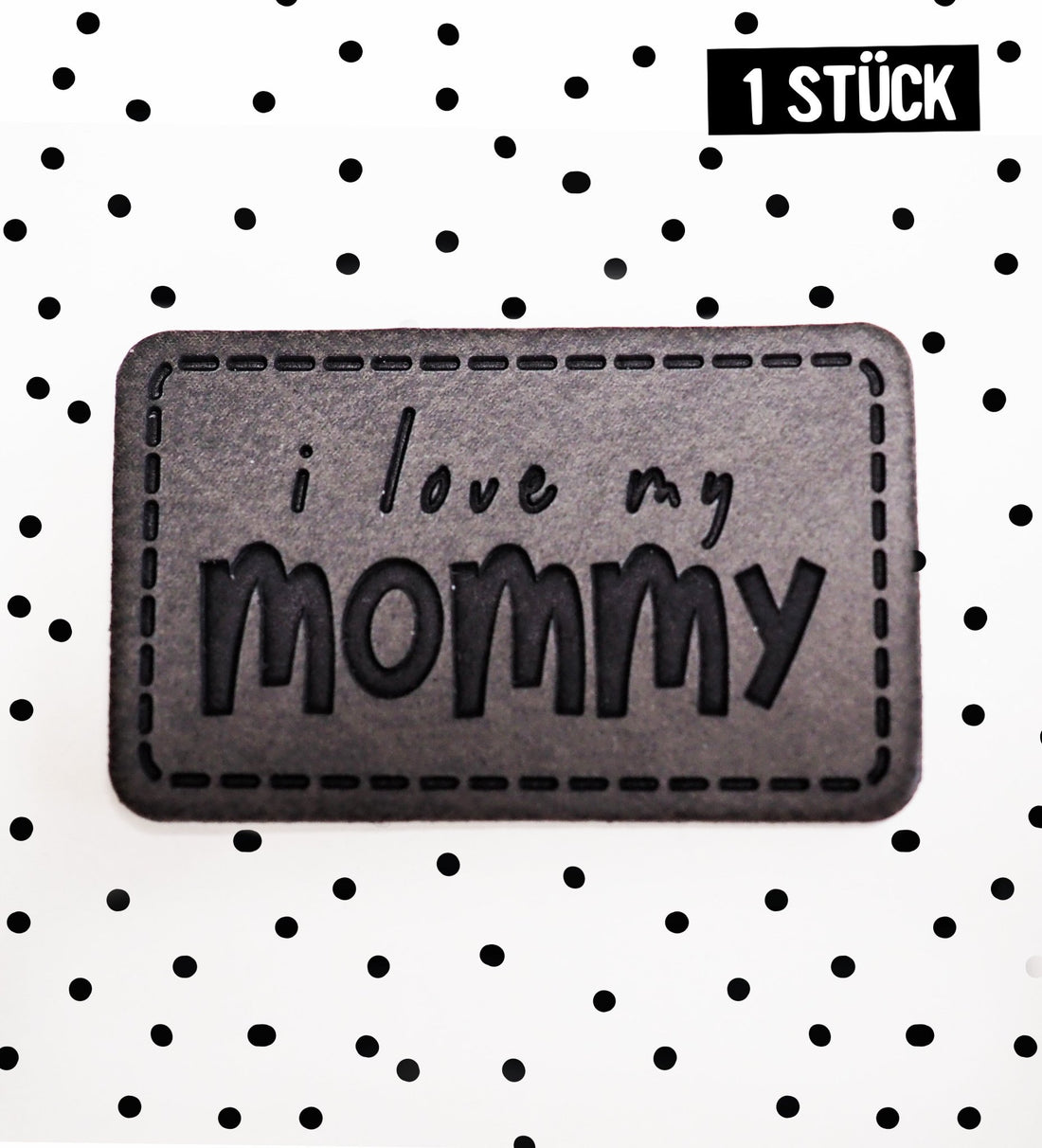 Kunstlederlabel - I love my mommy *iron - on* - Paul &amp; Clara