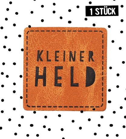 Kunstlederlabel - kleiner Held *iron - on* - Paul &amp; Clara