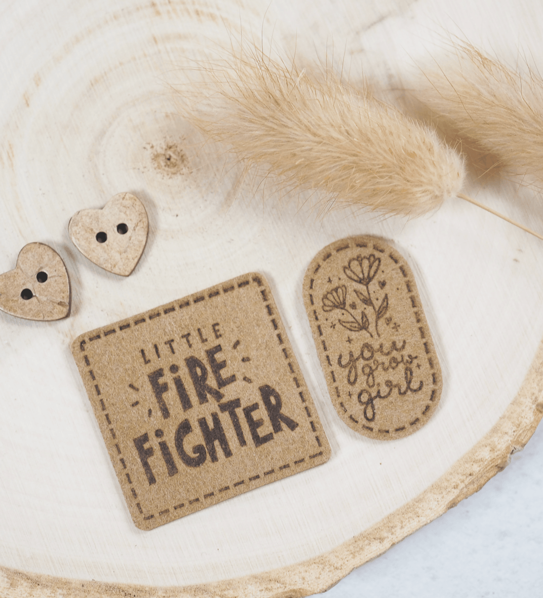 Kunstlederlabel - little fire fighter *iron - on* - Paul &amp; Clara