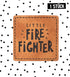 Kunstlederlabel - little fire fighter *iron - on* - Paul & Clara