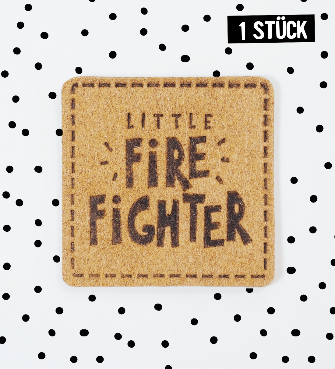 Kunstlederlabel - little fire fighter *iron - on* - Paul &amp; Clara