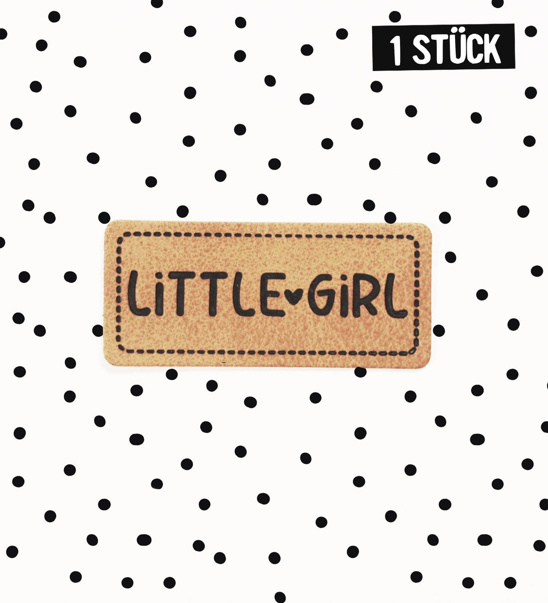 Kunstlederlabel - little girl *iron - on* - Paul &amp; Clara