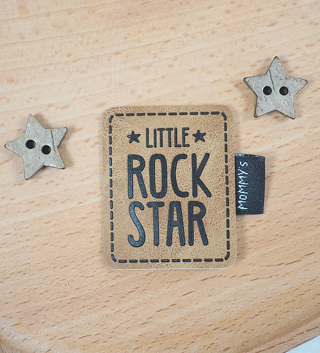 Kunstlederlabel - little rockstar *iron - on* - Paul &amp; Clara