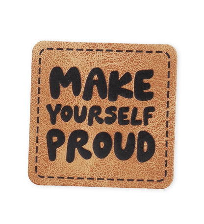 Kunstlederlabel - make yourself proud *iron - on* - Paul &amp; Clara