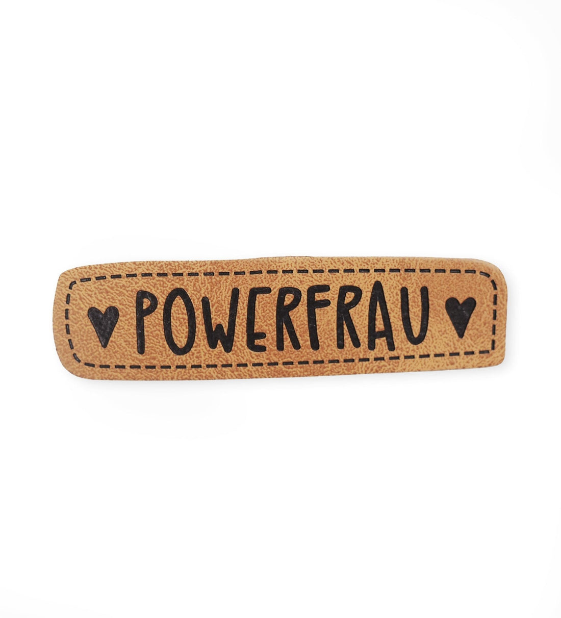 Kunstlederlabel - powerfrau *iron - on* - Paul &amp; Clara