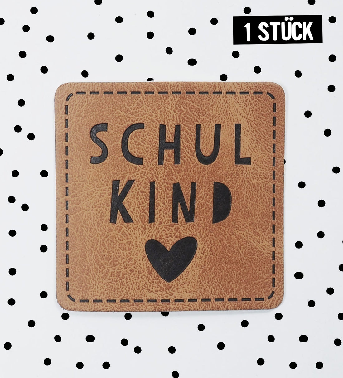 Kunstlederlabel - Schulkind ♥ *iron - on* - Paul &amp; Clara