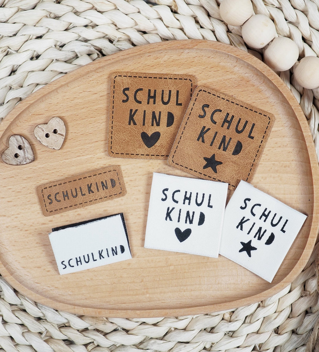 Kunstlederlabel - Schulkind *iron - on* - Paul &amp; Clara