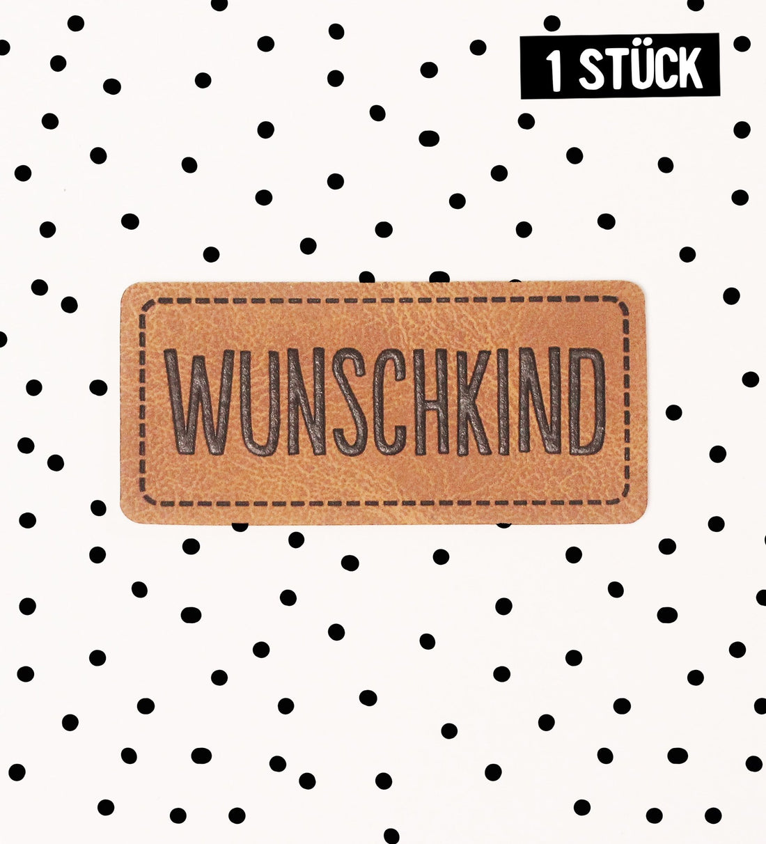 Kunstlederlabel - Wunschkind *iron - on* - Paul &amp; Clara