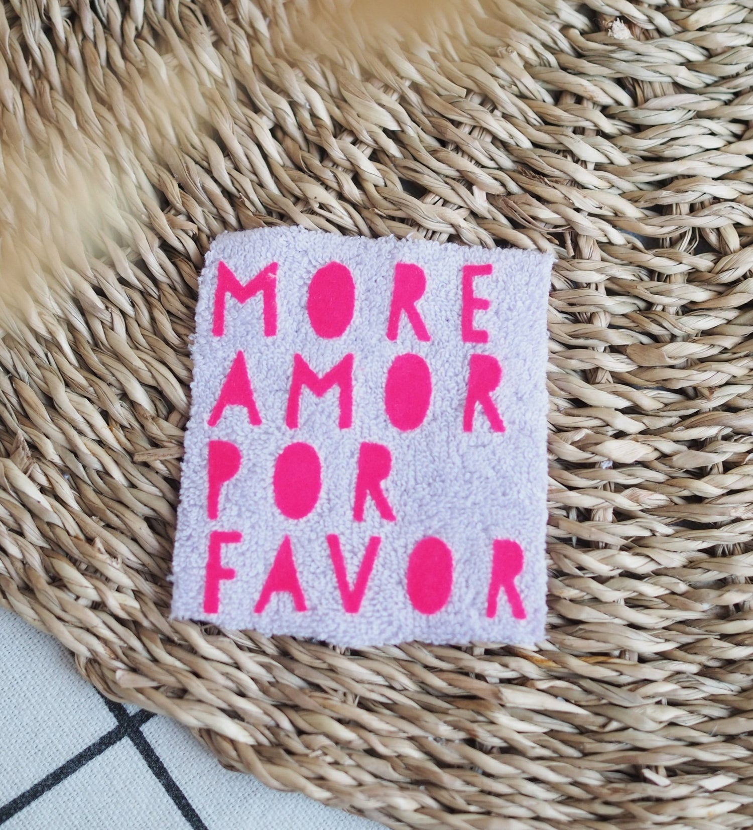 NEU! Flock - Patch - more amor *iron - on* - Paul &amp; Clara