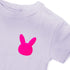 Flock-Patch - Hase -NEONPINK- *iron-on* - Paul & Clara