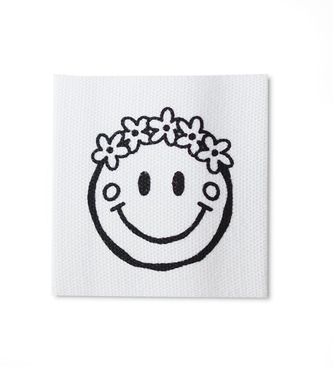 Baumwolllabel *Smile Blumenkranz* - 4er Pack - Paul &amp; Clara