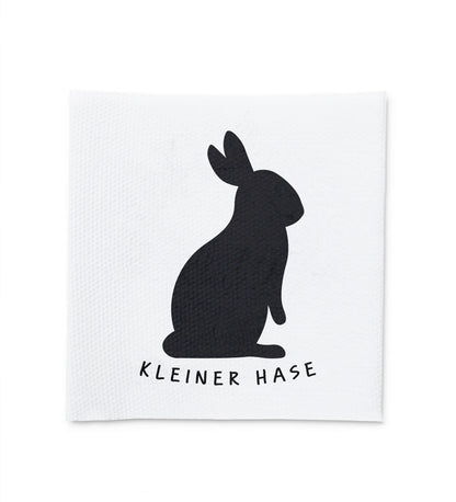 Baumwolllabel *kleiner Hase* - 3,7 x 3,7 cm - 4er Pack - Paul &amp; Clara