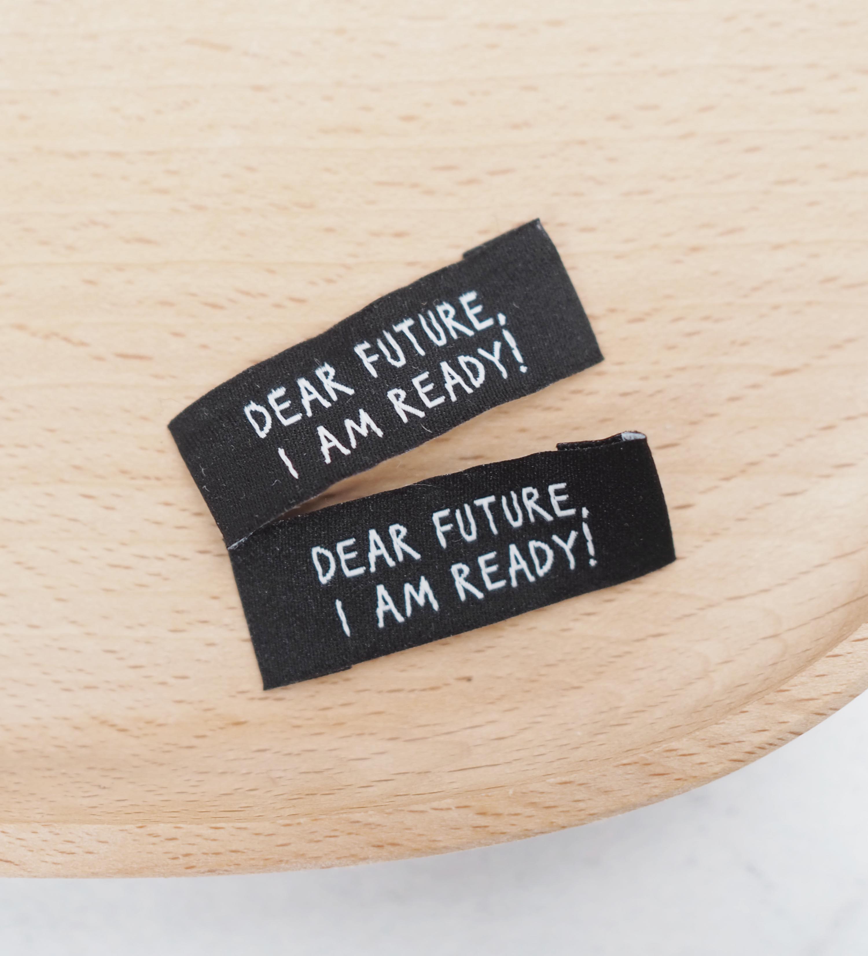 Weblabel *dear future, I am ready* schwarz - 4er Pack - Paul &amp; Clara