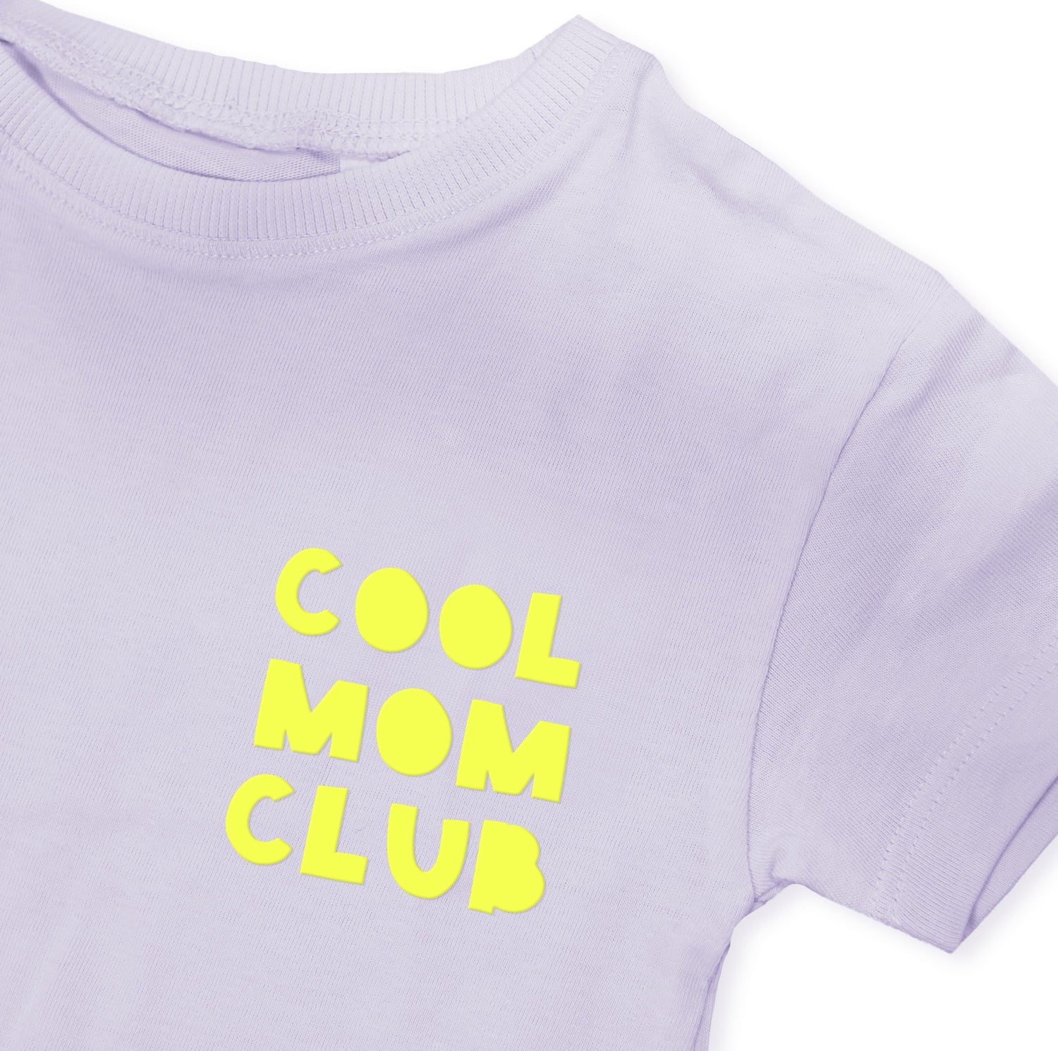 Flock-Patch - COOL MOM CLUB -NEONGELB- *iron-on* - Paul &amp; Clara