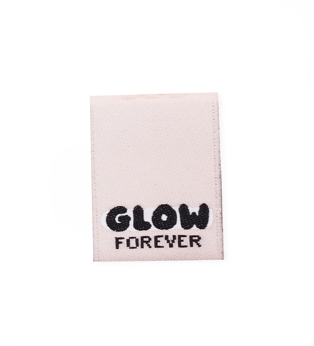 Klapp-Weblabel *glow forever*