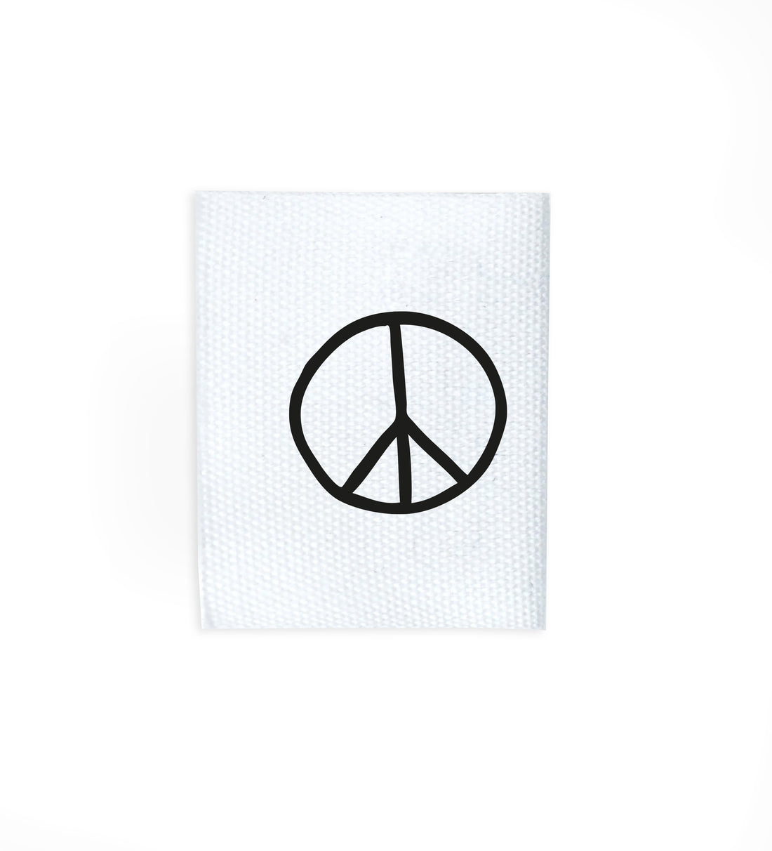 Baumwolllabel *Peace-Zeichen* - 2,5 x 3 cm - 4er Pack - Paul &amp; Clara