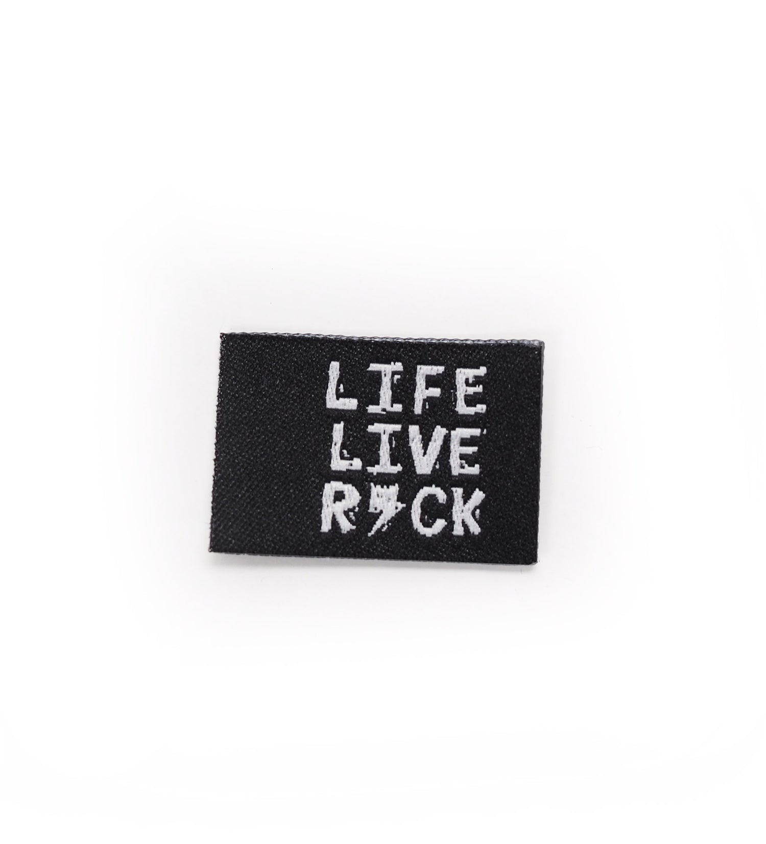 Klapp-Weblabel *live life rock* - 4er Pack - Paul &amp; Clara