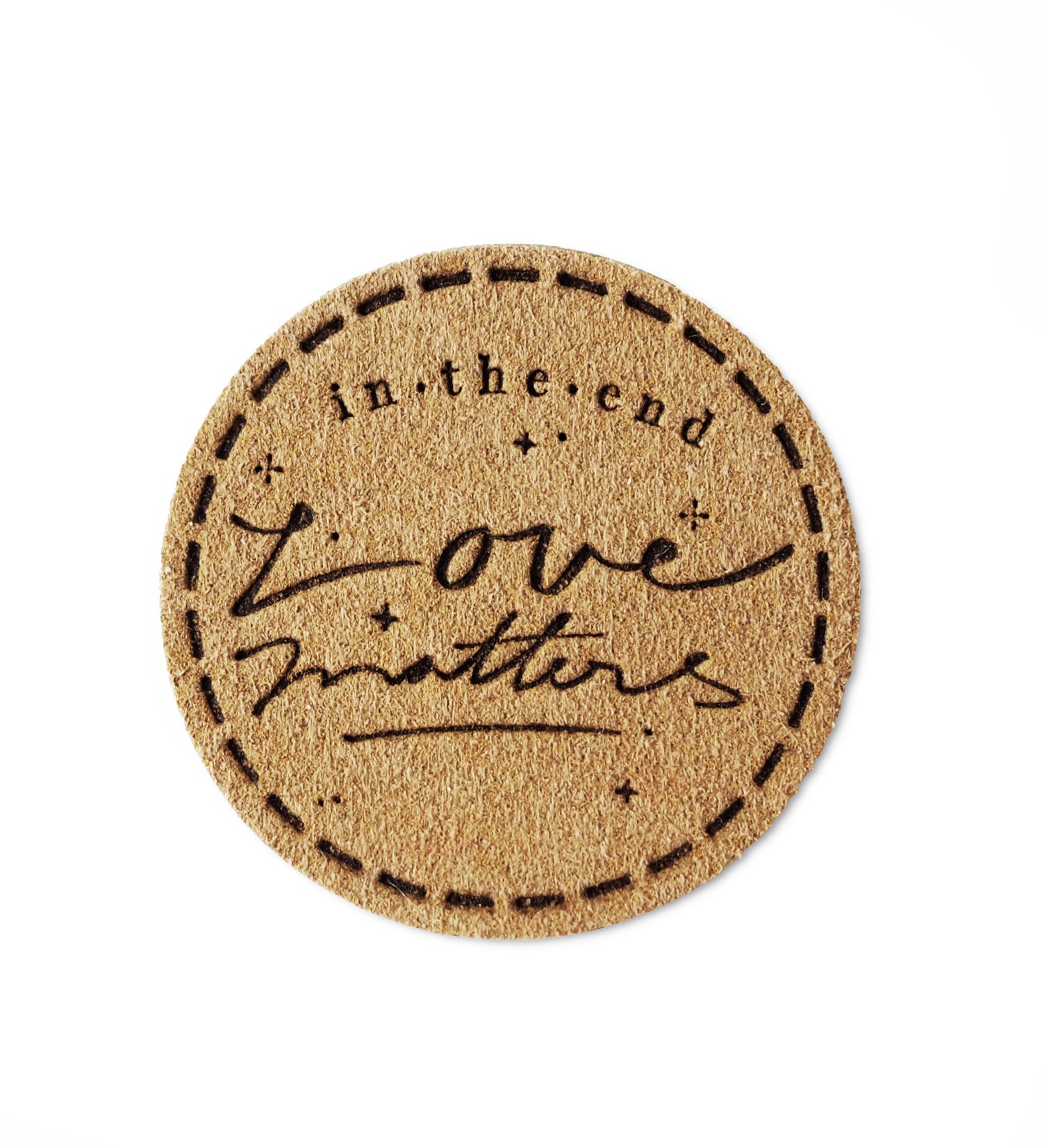 Kunstlederlabel - love matters *iron-on* - Paul &amp; Clara