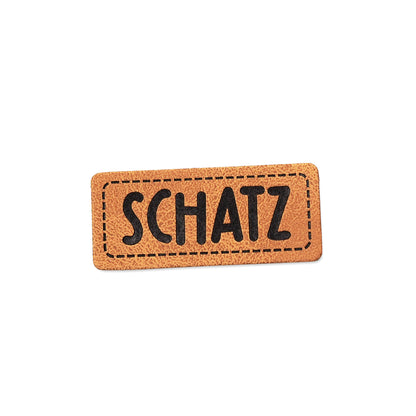 Kunstlederlabel - Schatz *iron-on* - Paul &amp; Clara