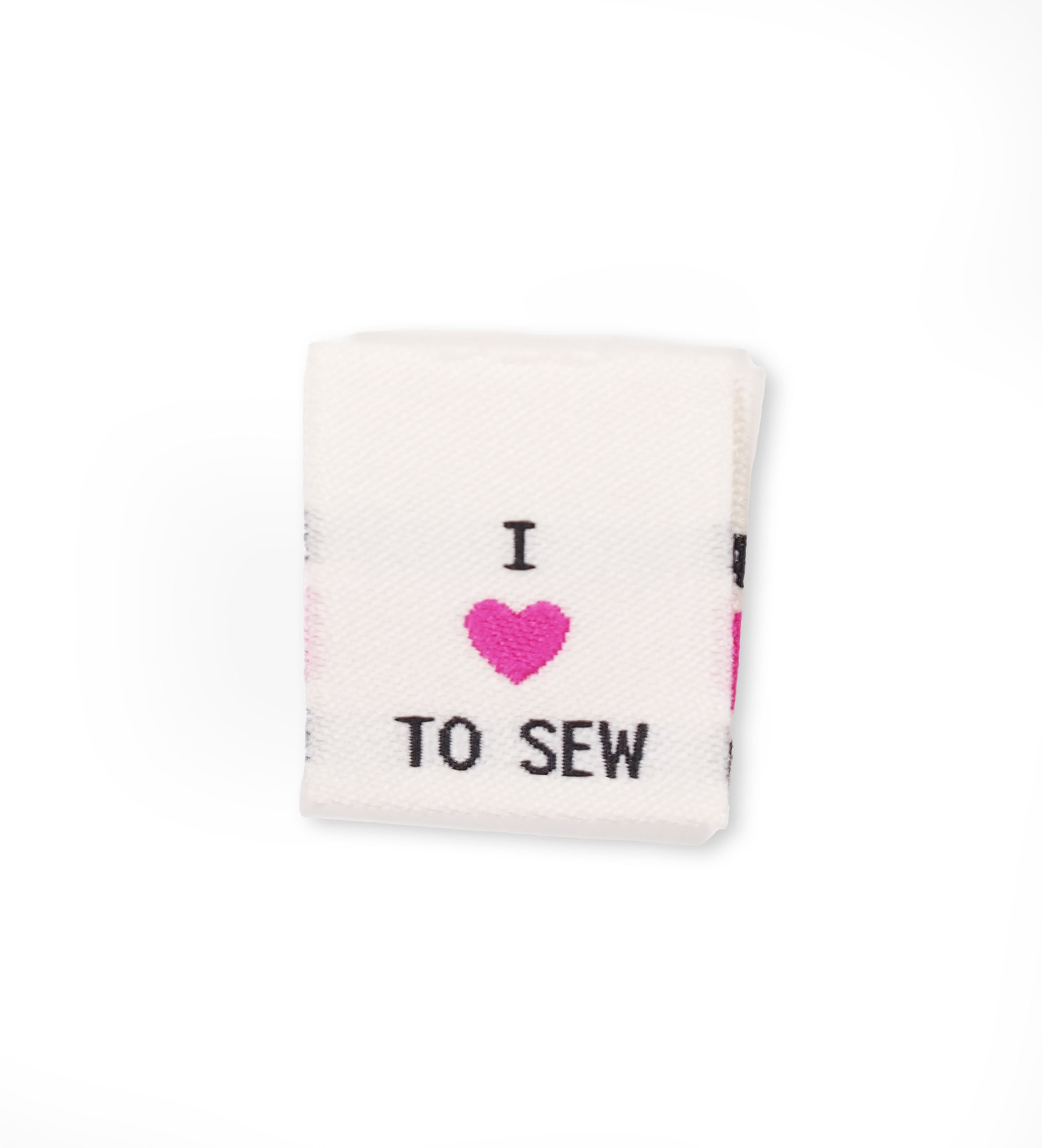 Klapp-Weblabel *I love to sew*