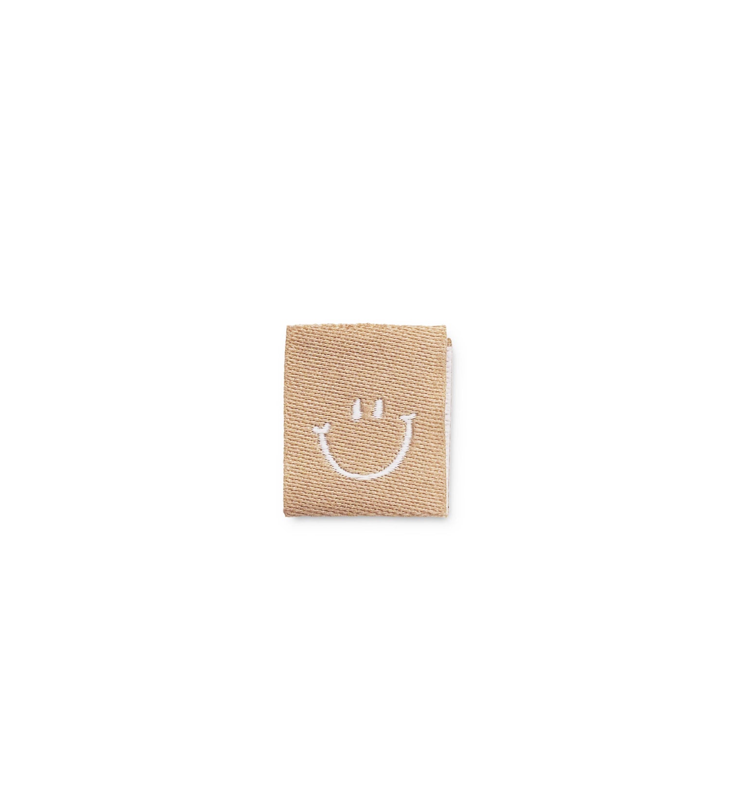 Klapp-Weblabel *Smile :) *braun* - 4er Pack - Paul &amp; Clara