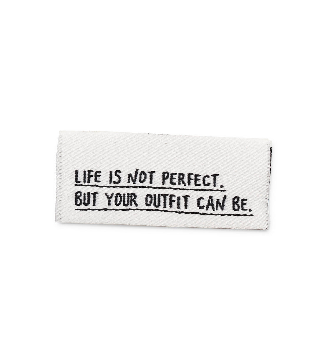 Klapp-Weblabel *life is not perfect* - 4er Pack - Paul &amp; Clara