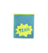 Klapp-Weblabel *yeah* blau/neongelb - 4er Pack - Paul & Clara