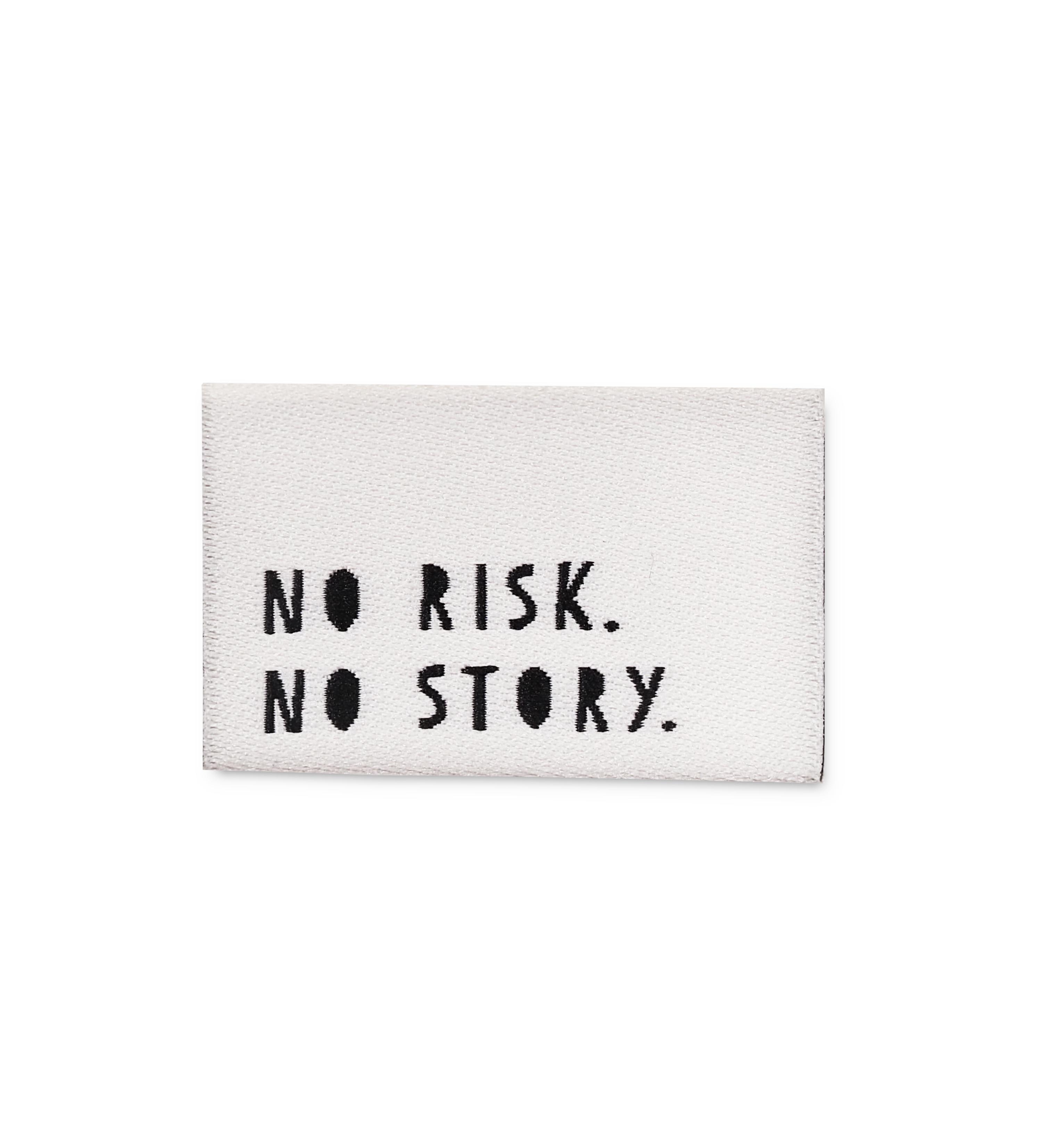 Klapp-Weblabel *no risk. no story* - 4er Pack - Paul &amp; Clara