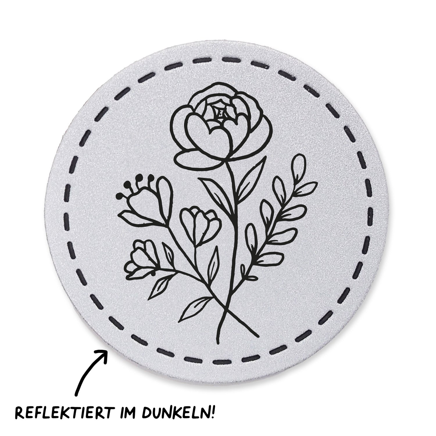 Reflektorlabel -  Blumen *iron-on* - Paul &amp; Clara