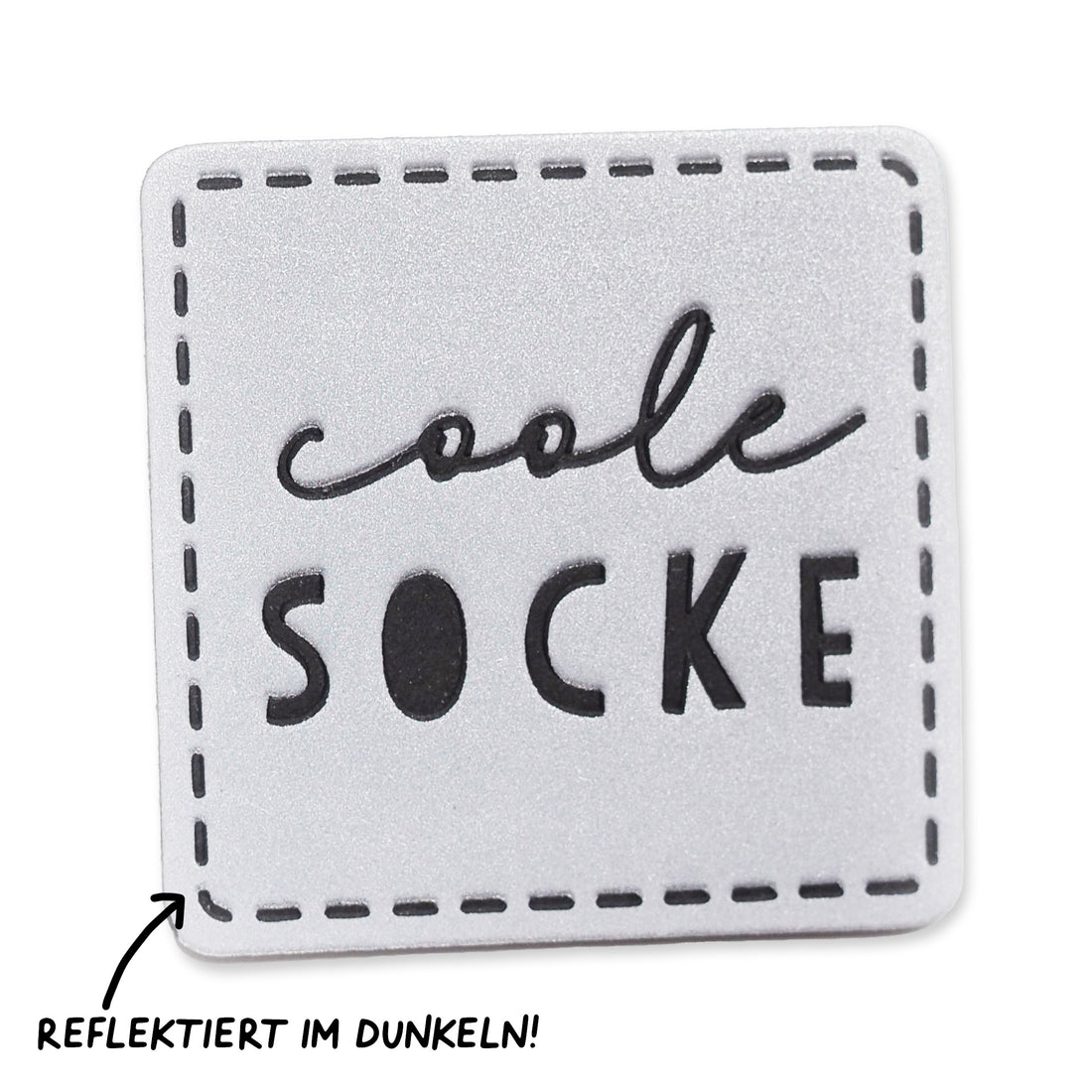 Reflektorlabel - coole socke  *iron-on* - Paul &amp; Clara