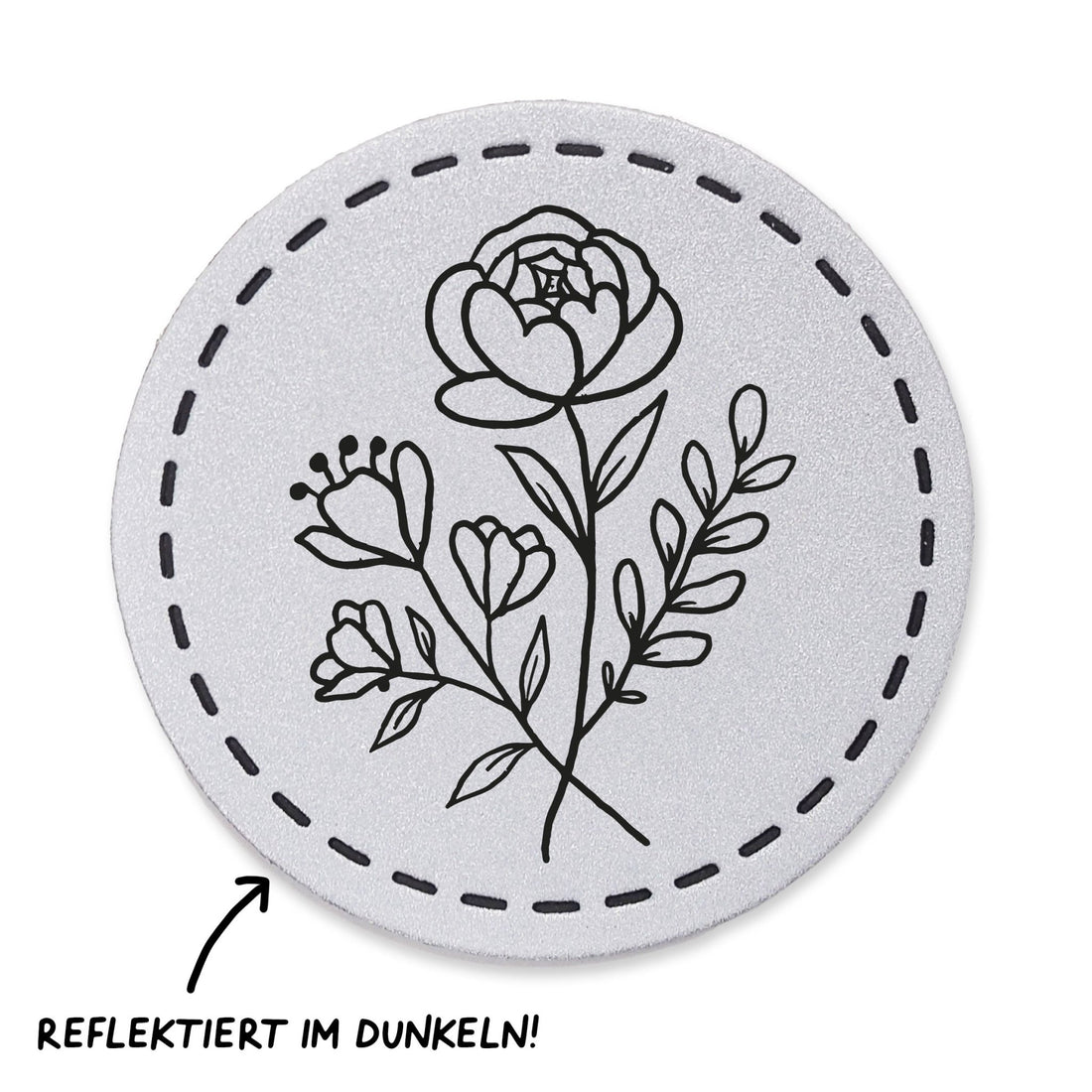 Reflektorlabel - Blumen *iron - on* - Paul &amp; Clara