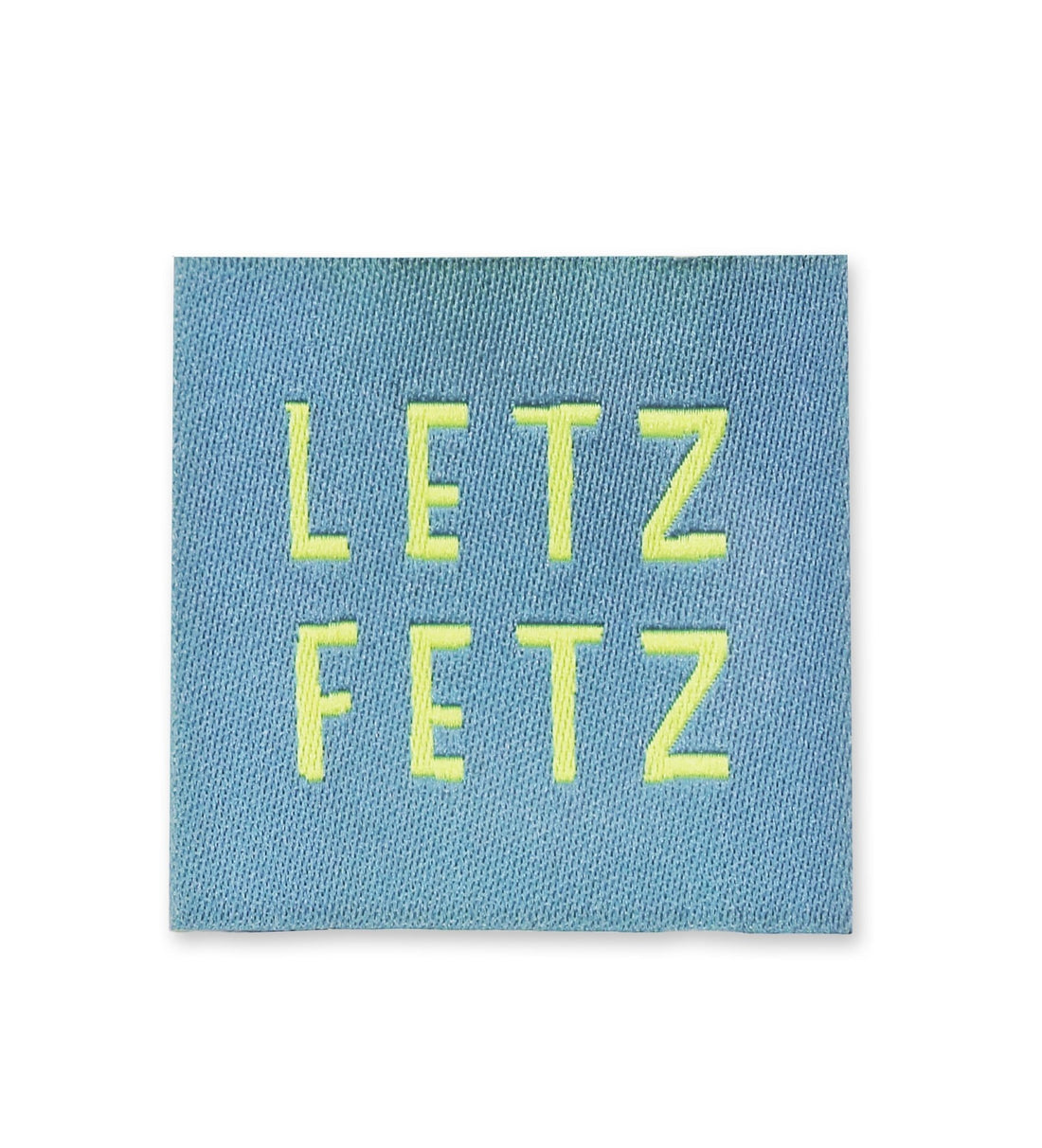 Weblabel *LETZ FETZ* blau/neon gelb - Paul &amp; Clara