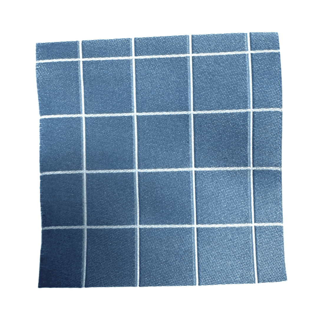 XXL - Weblabel *Grid Blau/Weiß* - Paul &amp; Clara