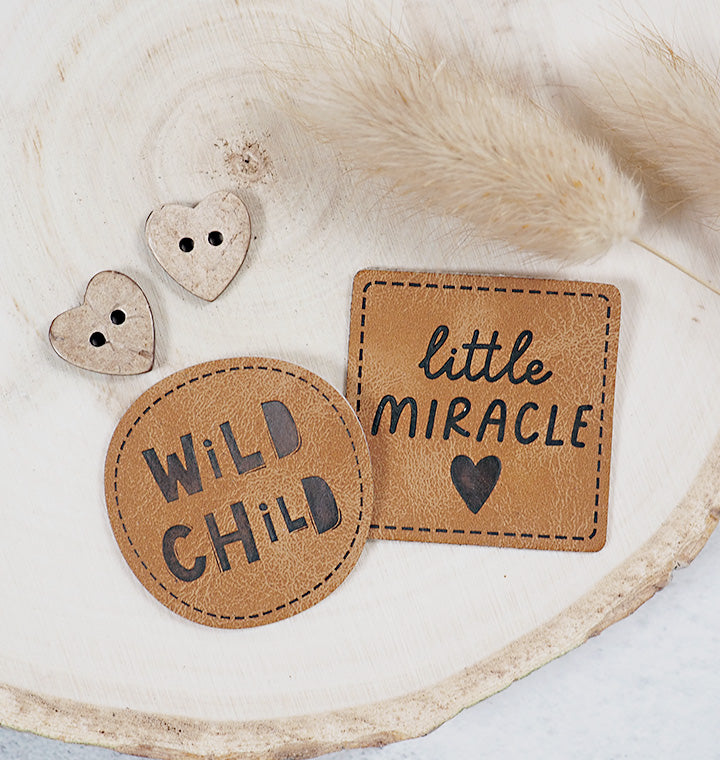 Kunstlederlabel - little miracle *iron-on*